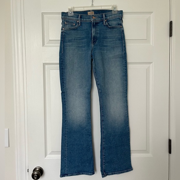 Mother Lil Outsider Sneak Bootcut Jeans Flag Me Down Size 28 Petite - Picture 4 of 10